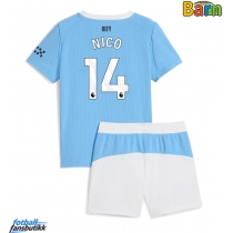 Manchester City Nico Gonzalez #14 Hjemmedraktsett Barn 2025-26 Kortermet (+ Korte bukser)